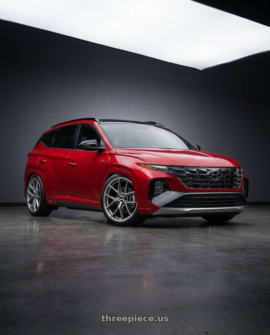 2022 Hyundai Tucson N line with BBS CI-R 5x114.3 20x8.5 +40 Platinum Silver Polished Rim Protector wheels