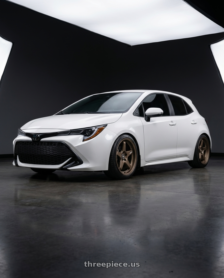 2023 Toyota Corolla Hatchback with ESR Wheels APEX SERIES AP5 5x114.3 18x10.5 +22 Matte Bronze wheels
