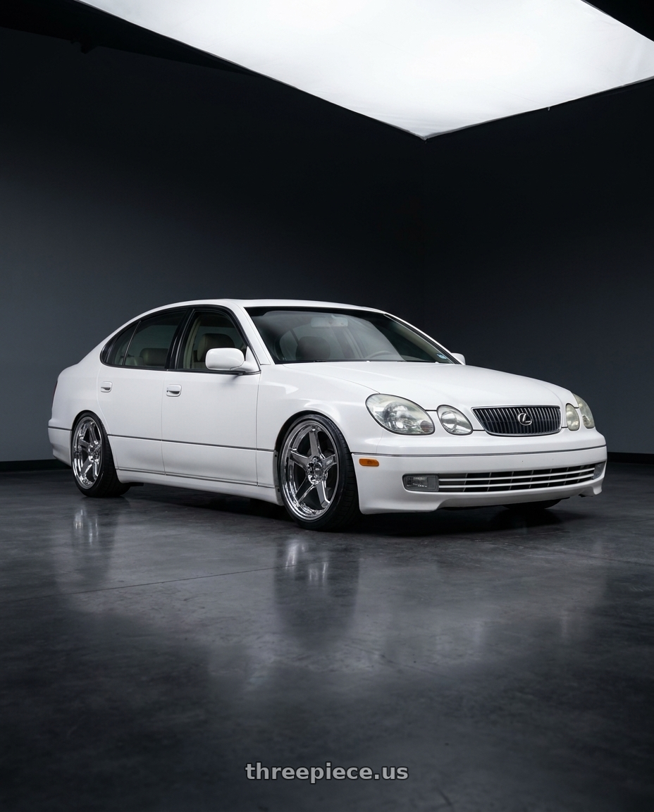 2002 lexus gs300 base with ESR Wheels APX5C 5x114.3 18x8.5 +35 Chrome wheels