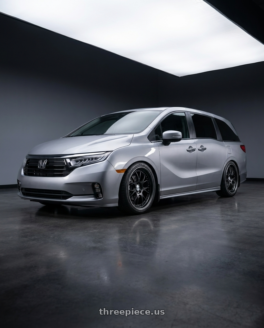2024 Honda Odyssey with SSR Professor MS3 5x120 20x8+37 NR Disk Flat Black wheels