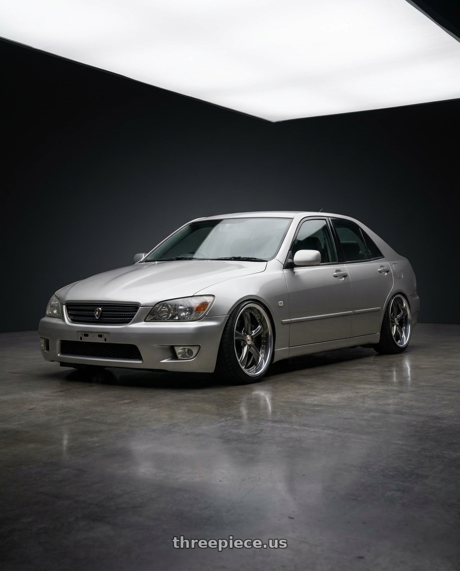 2001 Toyota altezza cruizhang with Work Wheels VS-KF 5X114.3 19x7.5+34 Brilliant Silver Black A Disk FULL REVERSE wheels