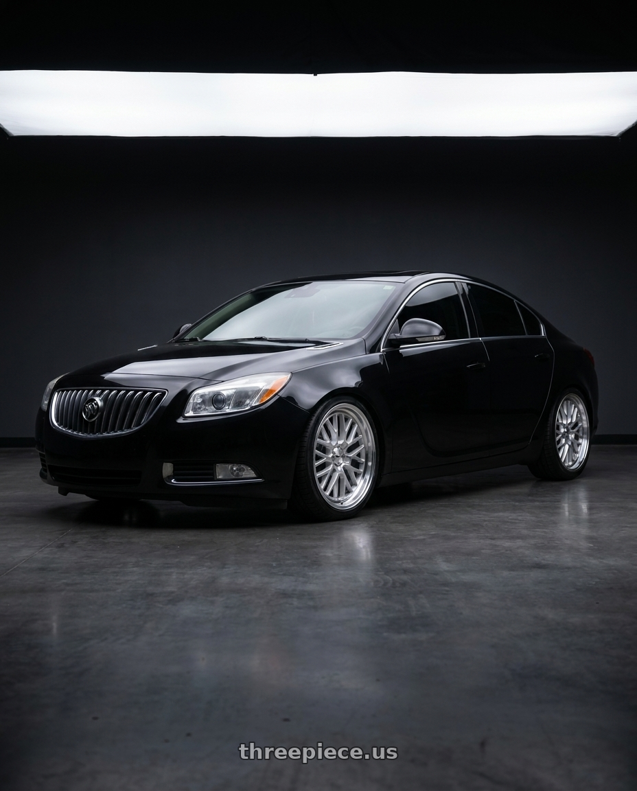 2013 buick regal premium, black onyx with TSW HOCKENHEIM S 5X120 20X8.5 +35 SILVER W/ MIRROR CUT LIP wheels