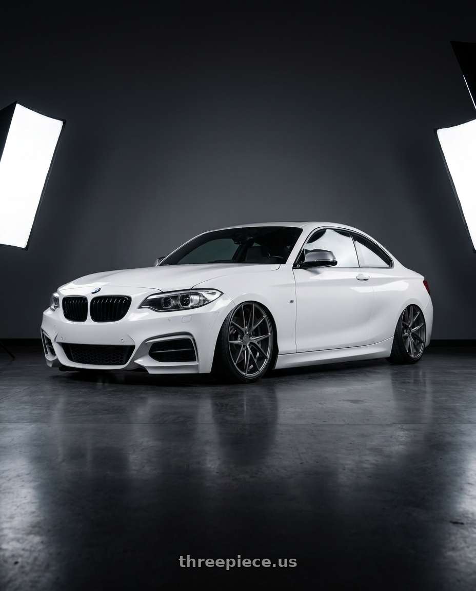 2018 BMW 2 Series F22 with Niche 1PC M116 MISANO 5X120 19X9.5 +35 MATTE GUN METAL wheels