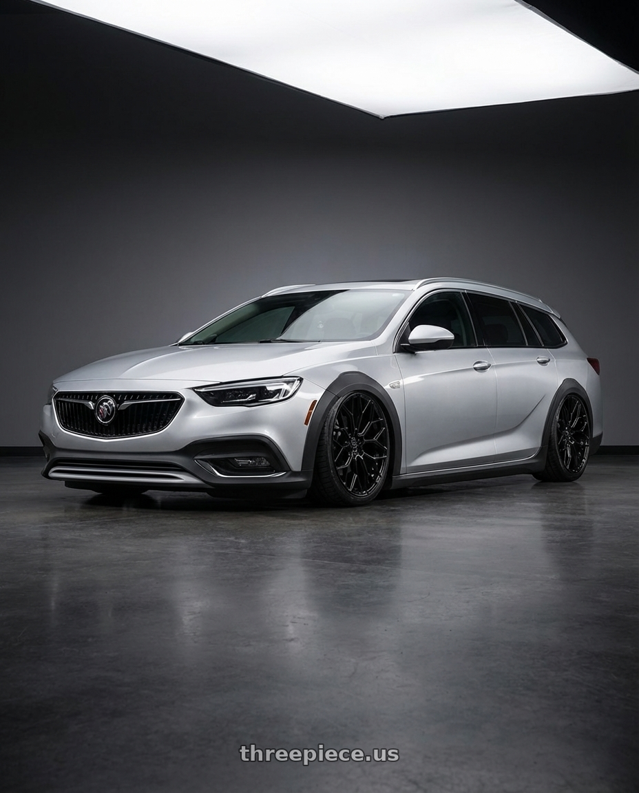 2018 buick regal tourx wagon Silver with DOLCE PERFORMANCE PISTA 5x112 20x10 +40 Gloss Black wheels