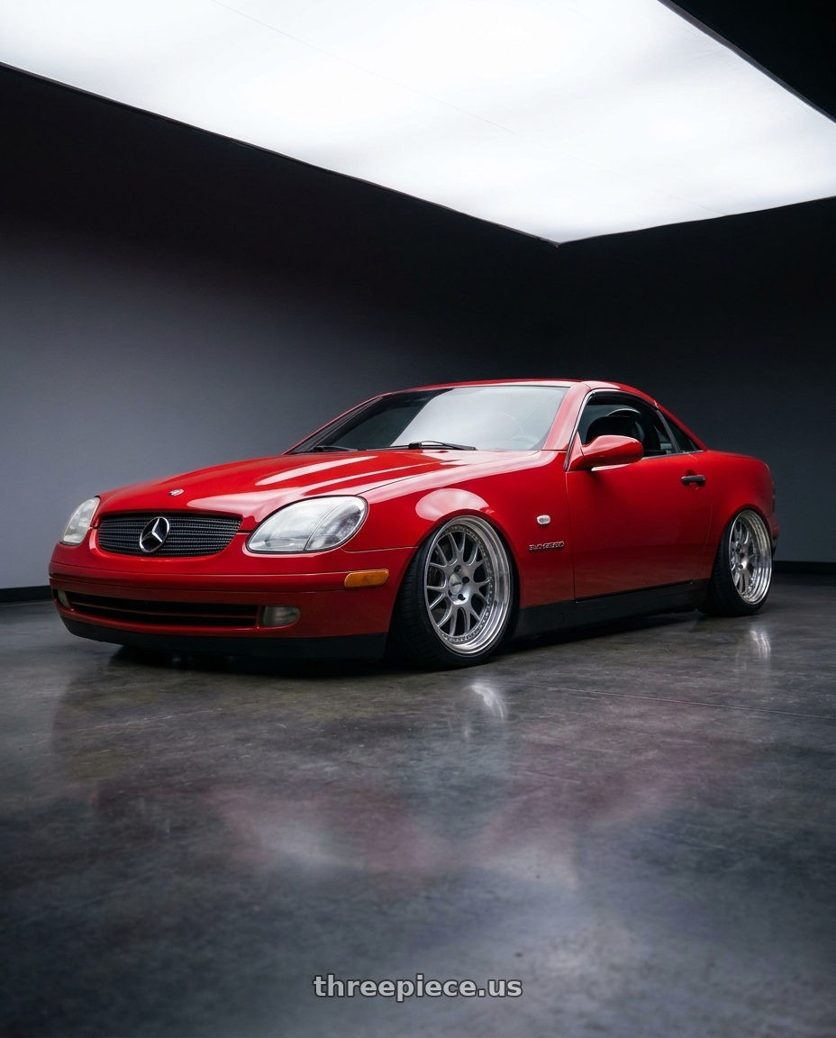 1998 Mercedes slk230 with Work Meister S1 3P 5x112 17x9+29 O Disk Silver wheels