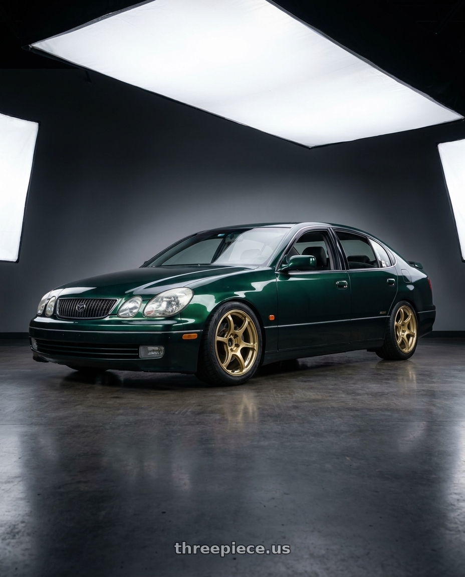 1998 toyota aristo with Advan RGIII 5x114.3 18x8.5+31 Gold wheels