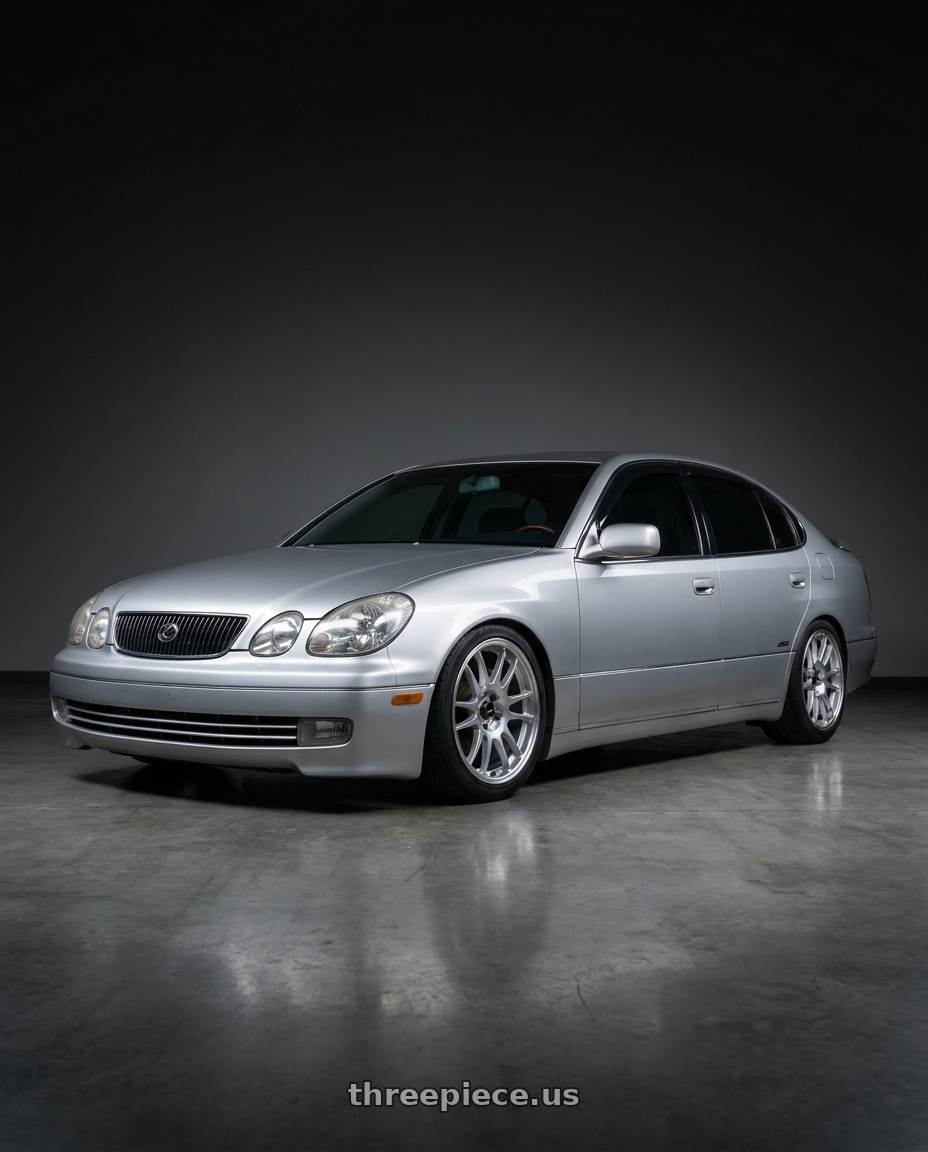 1998 Toyota Aristo V300 with Vors SP1 4x108 15x8  +20 Silver Machine Face Lip wheels