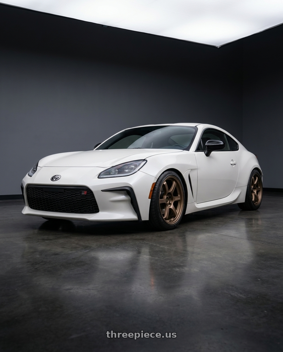 2023 Toyota gr86 premium white with Gram Lights 57DR 5x114.3 18x8.5+37 Bronze II wheels