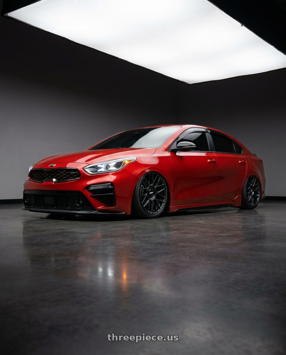 2020 KIA FORTE GT with Rotiform RC204 PHX 5X120 20x10 +40 MATTE BLACK wheels