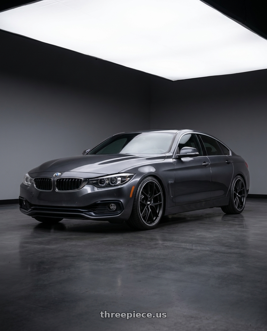 2019 BMW 430i Gran Coupe with BBS CI-R 5x120 19x9.5 +40 Satin Black Polished Rim Protector wheels