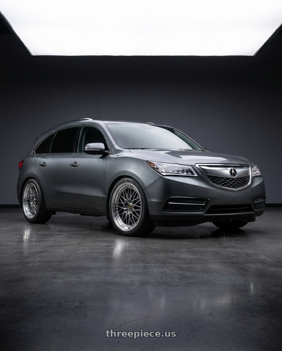 2014 Acura Mdx with Work Vs-Xv 5x114.3 19x9+40 A Disk Brilliant Silver Black wheels