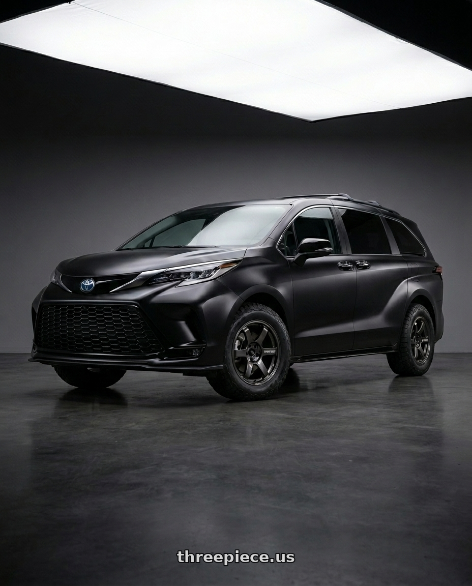 2025 Toyota Sienna with Volk Racing TE37V 10th Anniv 5x114.3 17x7.5+30 Bronze wheels