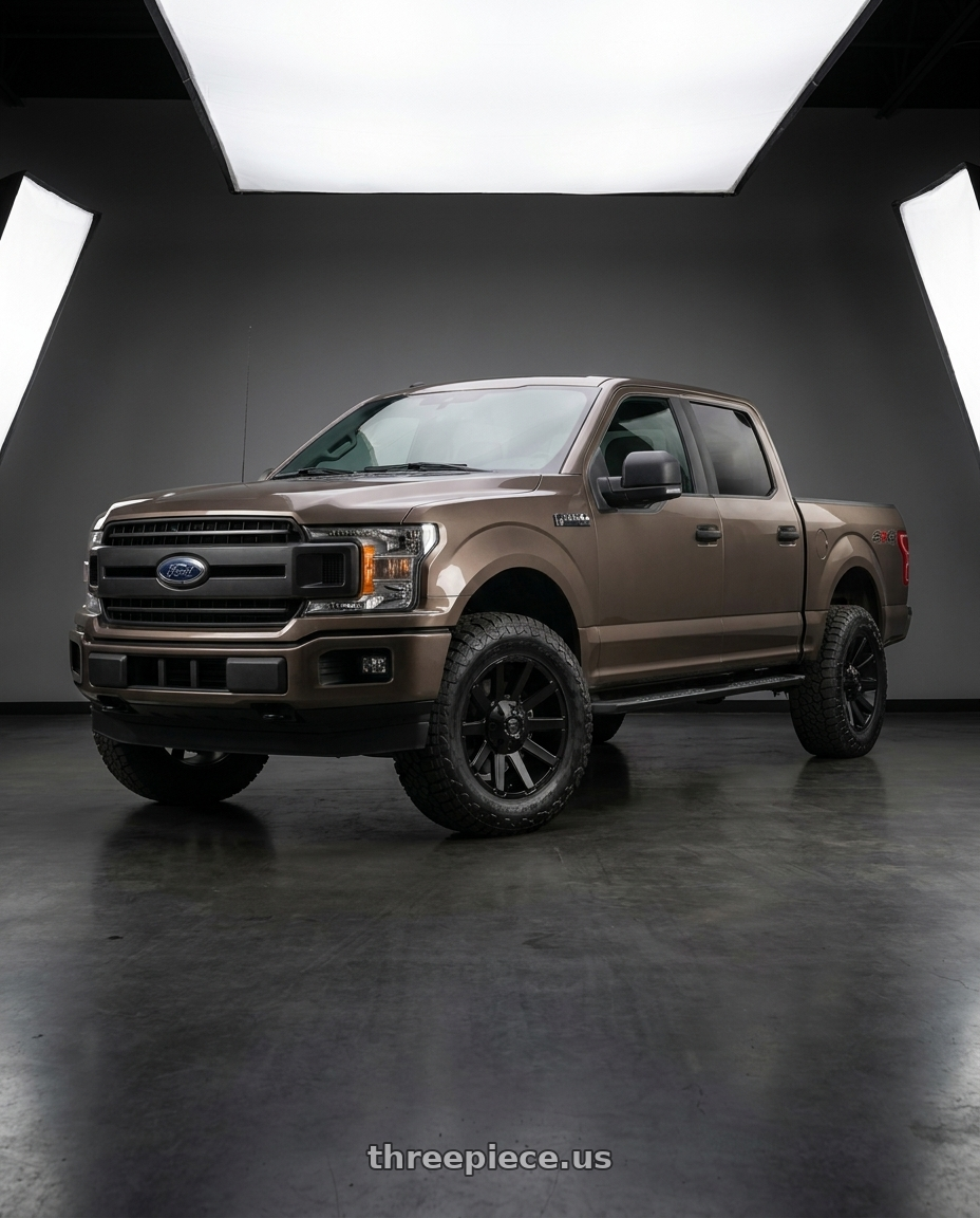 2019 Ford F-150 with Fuel 1PC D437 CONTRA 6X135/6X139.7 20X9 +19 SATIN BLACK wheels