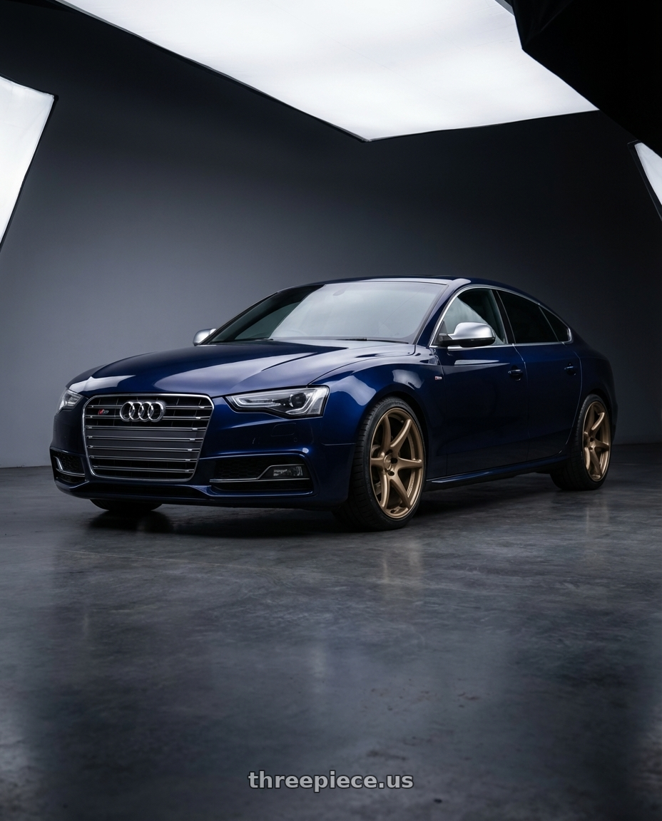 2014 Audi S5 B8 with Kansei K11B Tandem 5X112 19x10.5 22 Bronze wheels