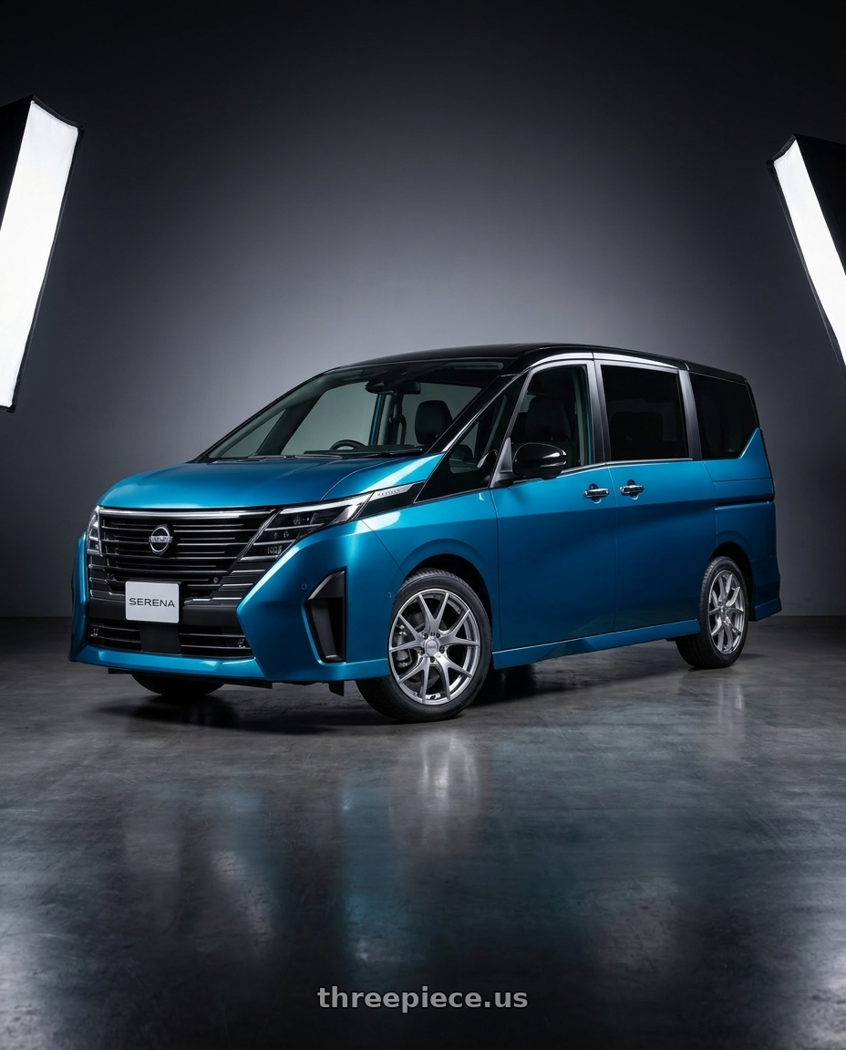 2025 Nissan Serena C28 e-power with Ssr Gtv03 5x100 18x7.5+48  GLARE SILVER wheels