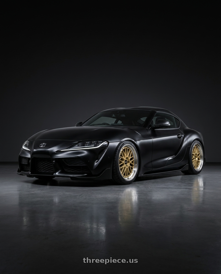  2022 Supra A90 with BBS LM 5x114.3 18x9.0+42 Gold wheels