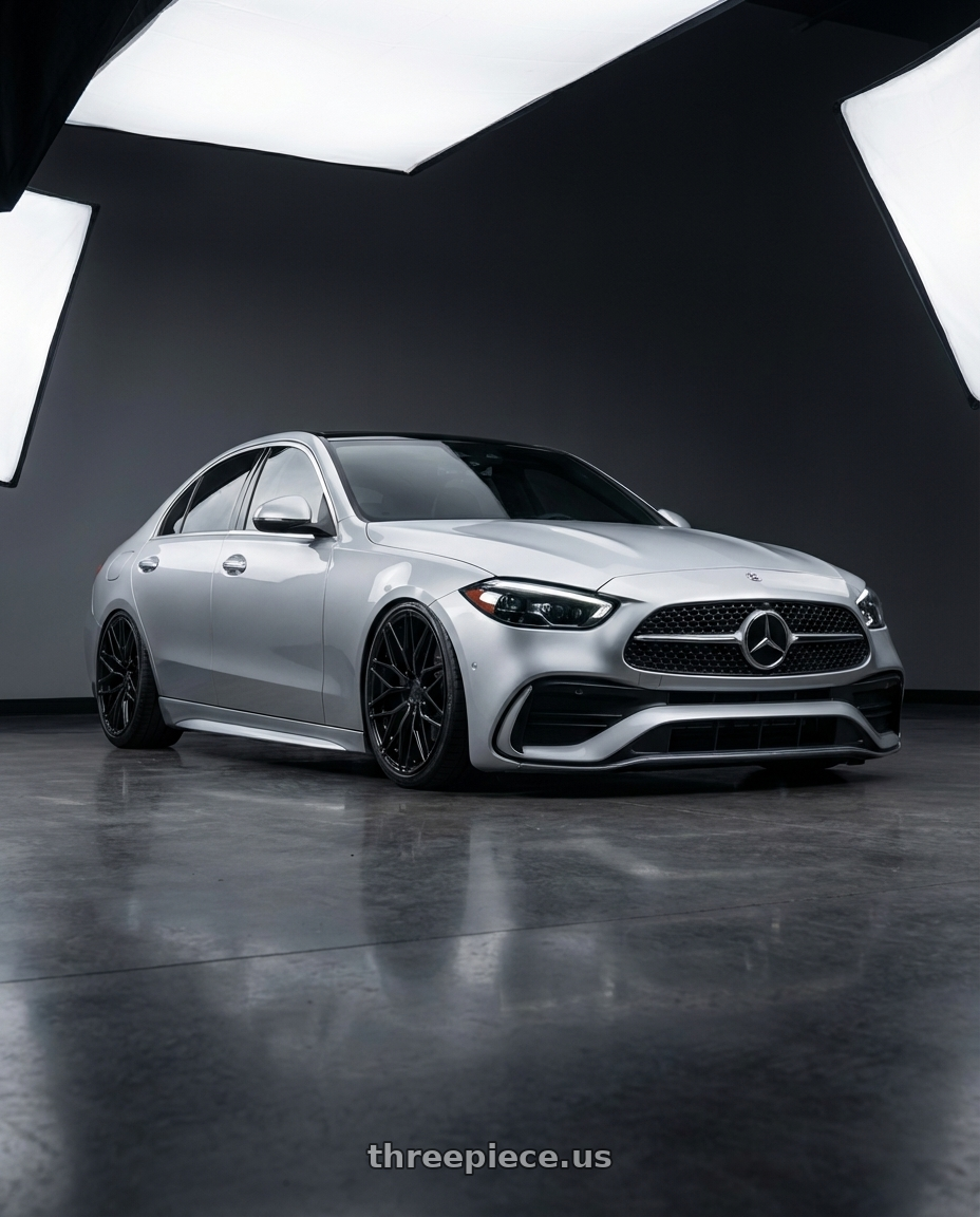 2022 Mercedes-Benz C-Class W206 with Avant Garde Wheels M520R 5X112 19x8.5 +35 Gloss Black wheels