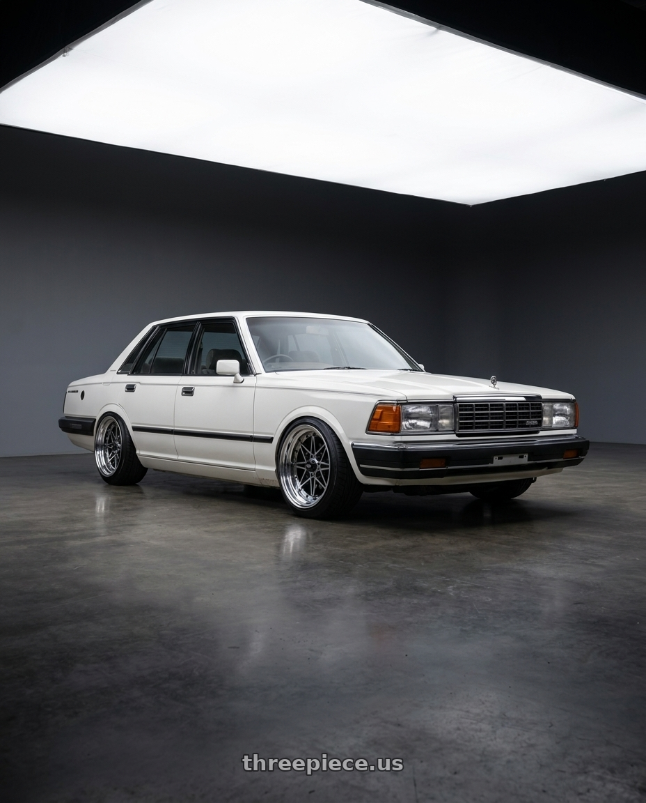 1983 Nissan 280C with EQUIP 03 Black Polish 4x100 15x8.5 +1MM wheels