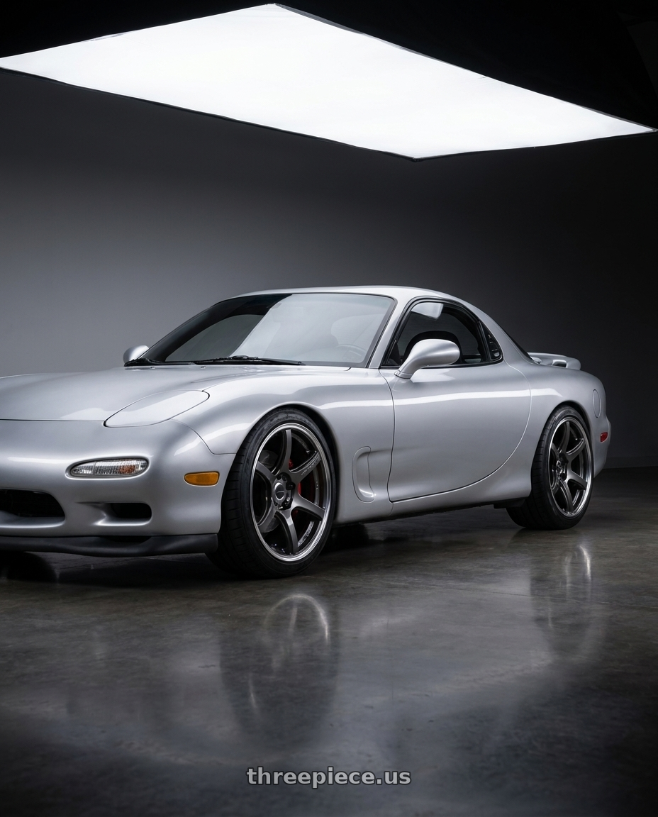 1993 mazda rx-7 with Work Emotion T7R 2P wheels