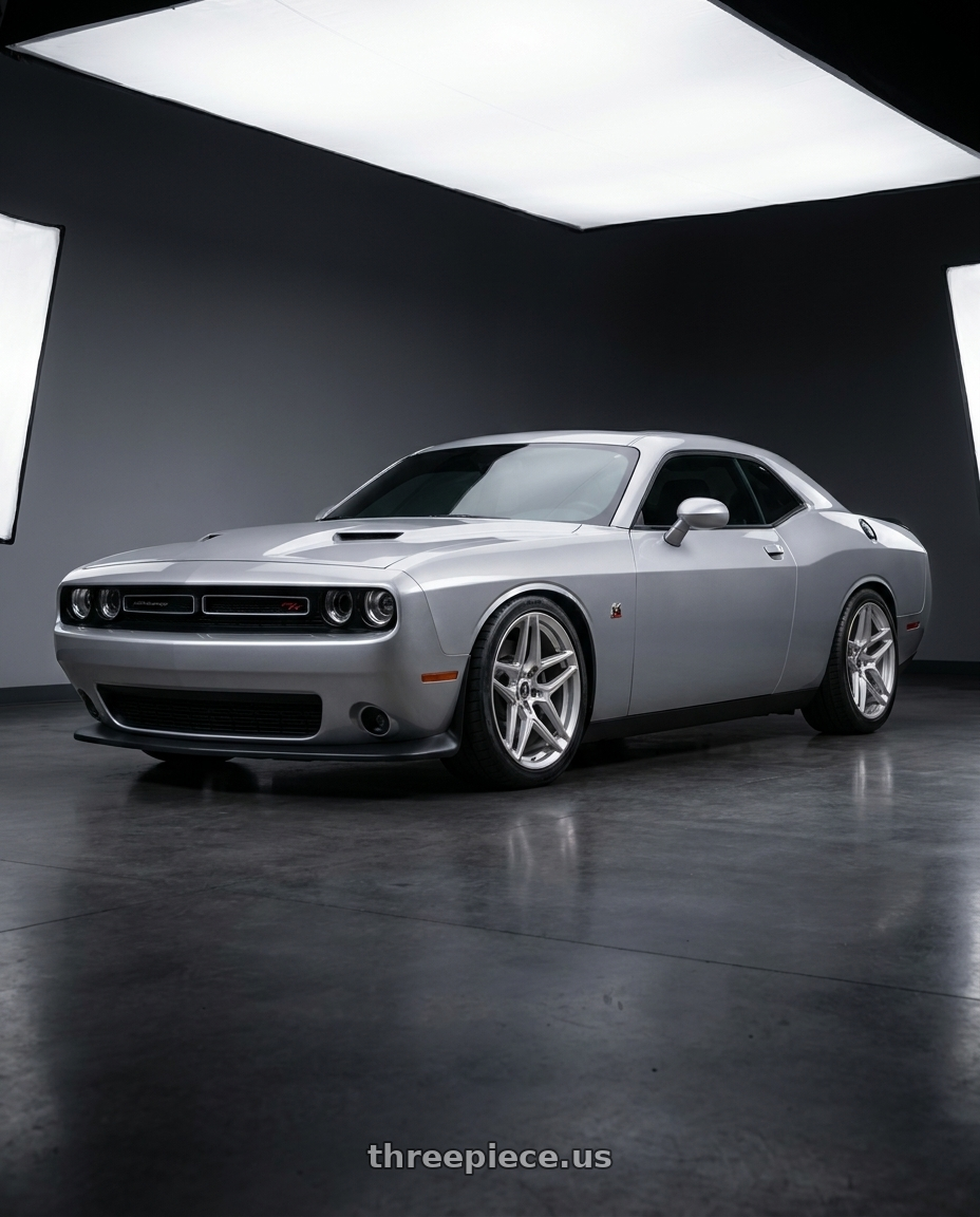 2023 dodge challenger r t with HERITAGE WHEEL EBISU MONOC 5x115 20x9 +25 SILVER wheels