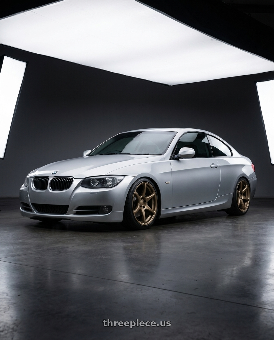 2012 BMW 3 Series E92 with Kansei K11B Tandem 5X120 18x8.5 35 Bronze wheels