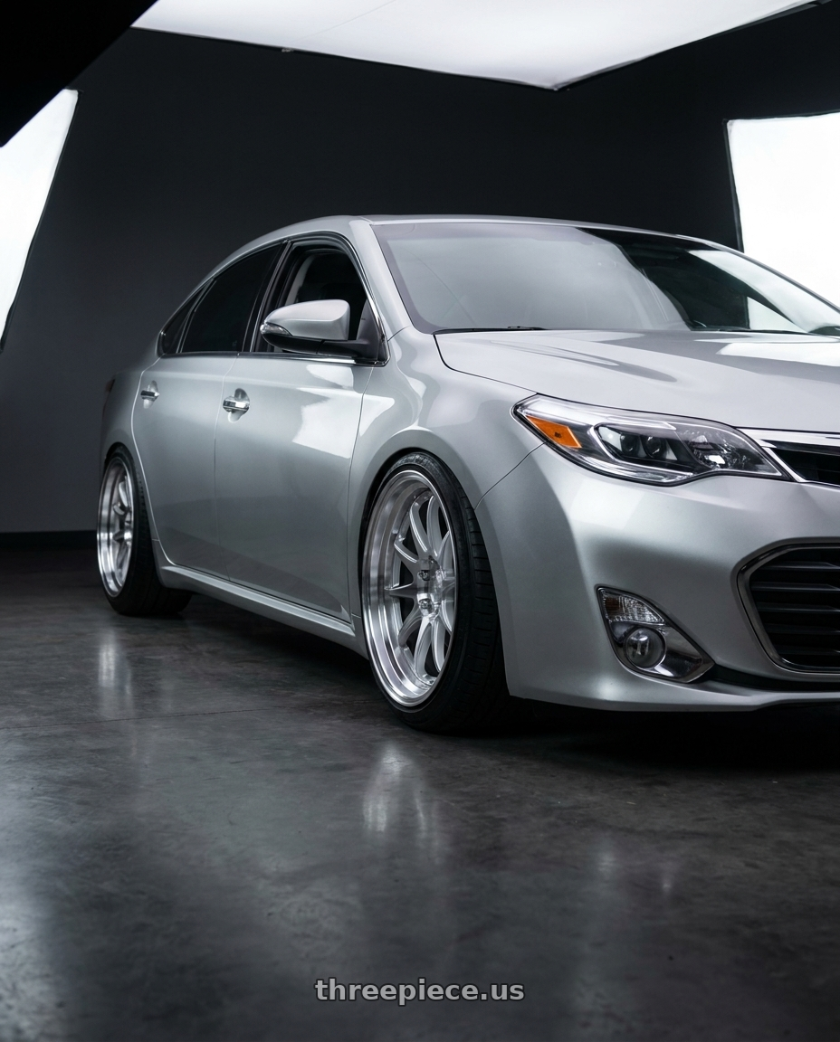 2013 toyota avalon with Aodhan DS03 (Driver Side) 5x114.3 18x9.5 +30 Silver w/Machined Face wheels