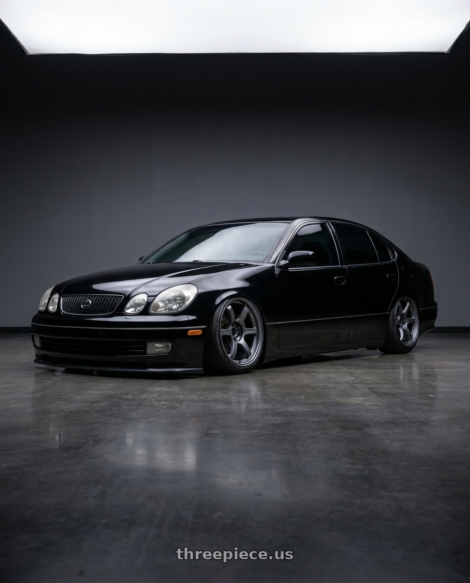 2004 Lexus gs300 with Gram Lights 57DR 5x114.3 18x9.5+12 Gunblue II wheels
