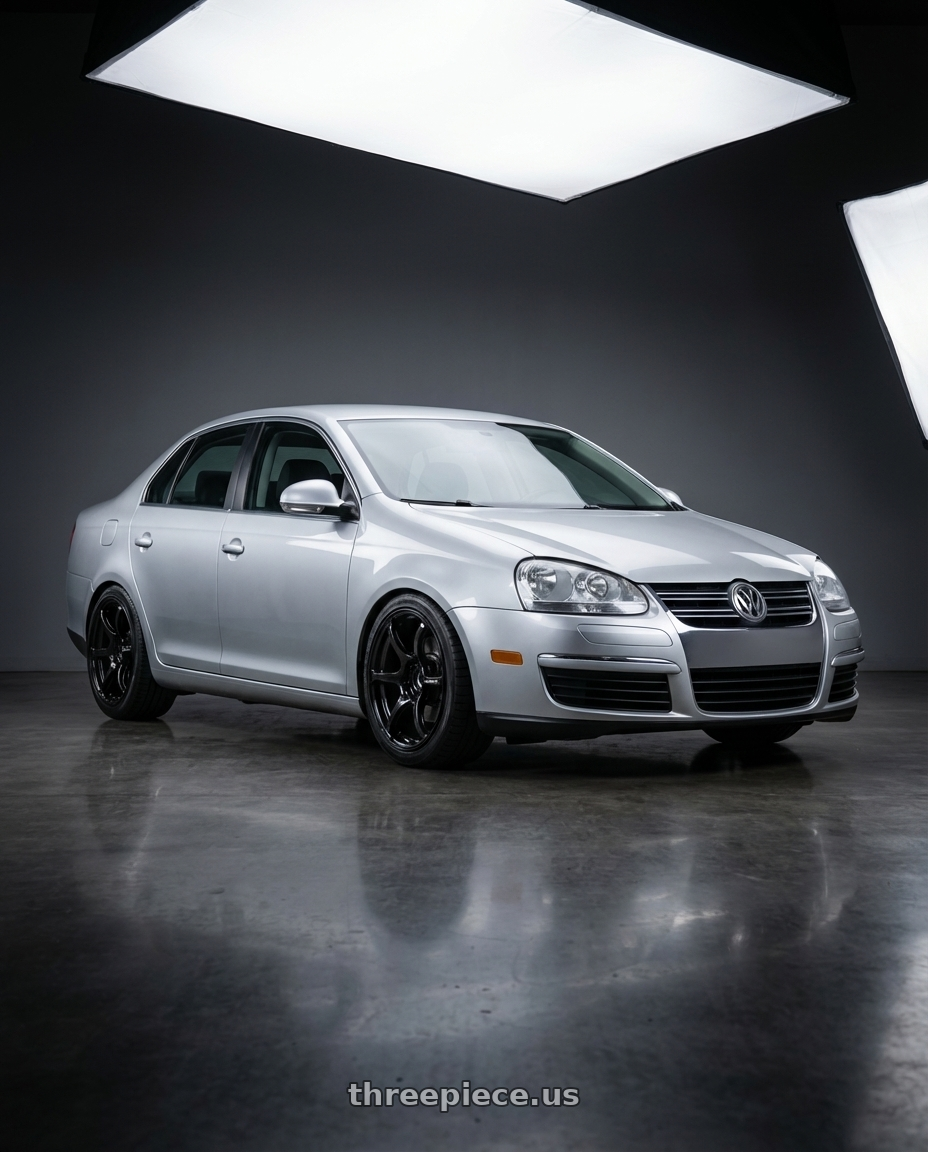 2009 Volkswagen Jetta GLI MK5 with Advan RGIII 5x112 18x8+50 Gloss Black wheels