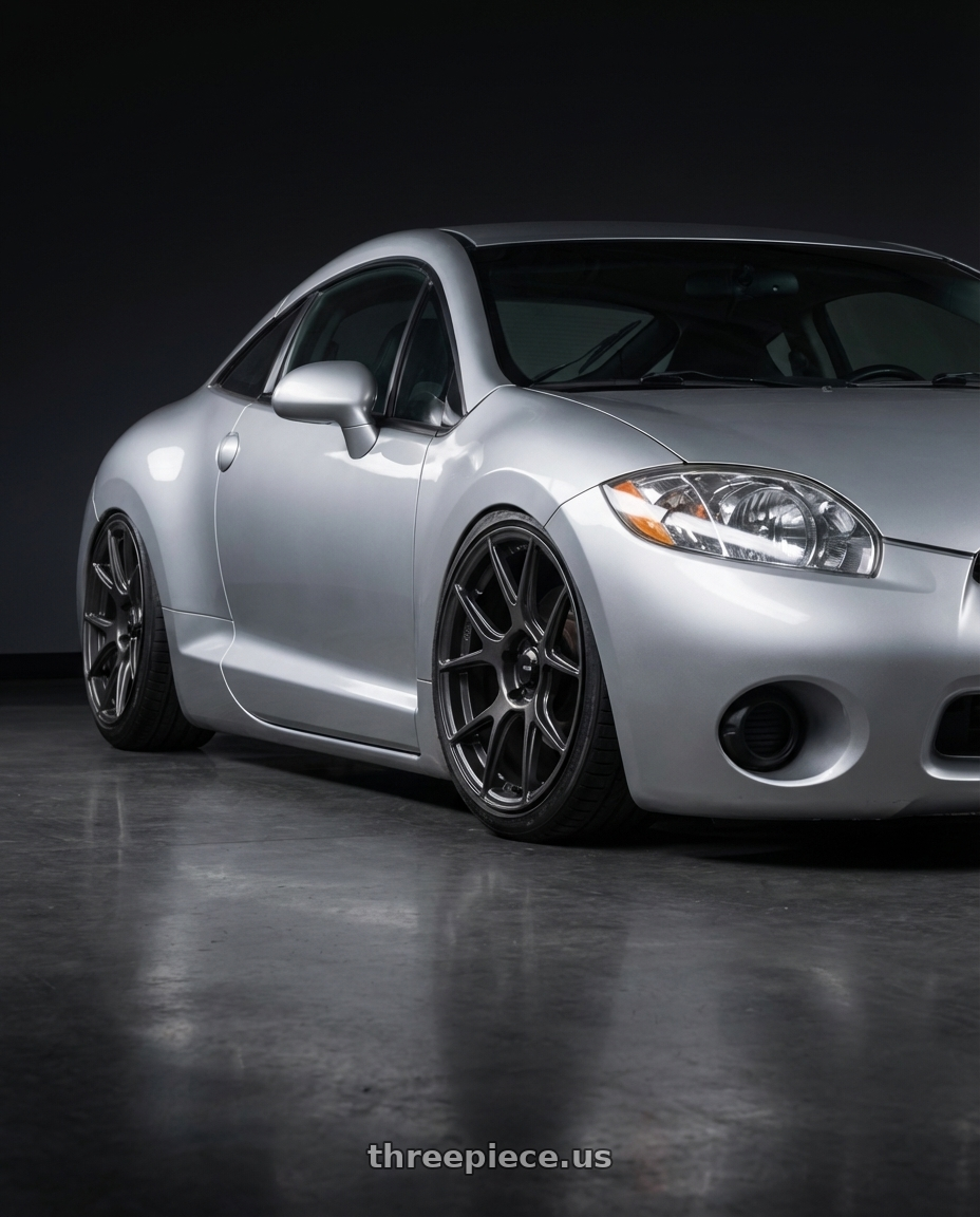 2010 Mitsubishi Eclipse with Konig Ampliform 5x114.3 19x9.5+35 Dark Metallic Graphite wheels