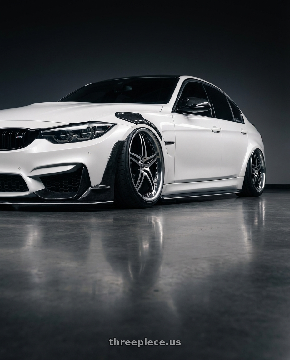 2022 BMW G80 with Motegi MR107 D5S 5X110 16X7 +45 GLOSS BLACK MACHINED wheels
