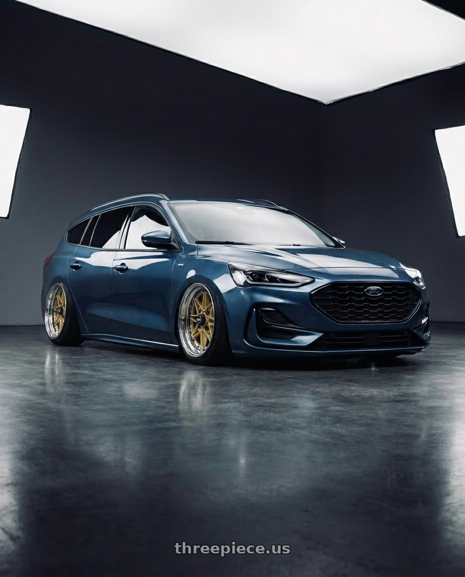 2023 focus wagon  with WORK Equip 03 4x100 15x11 -31 GOLD wheels
