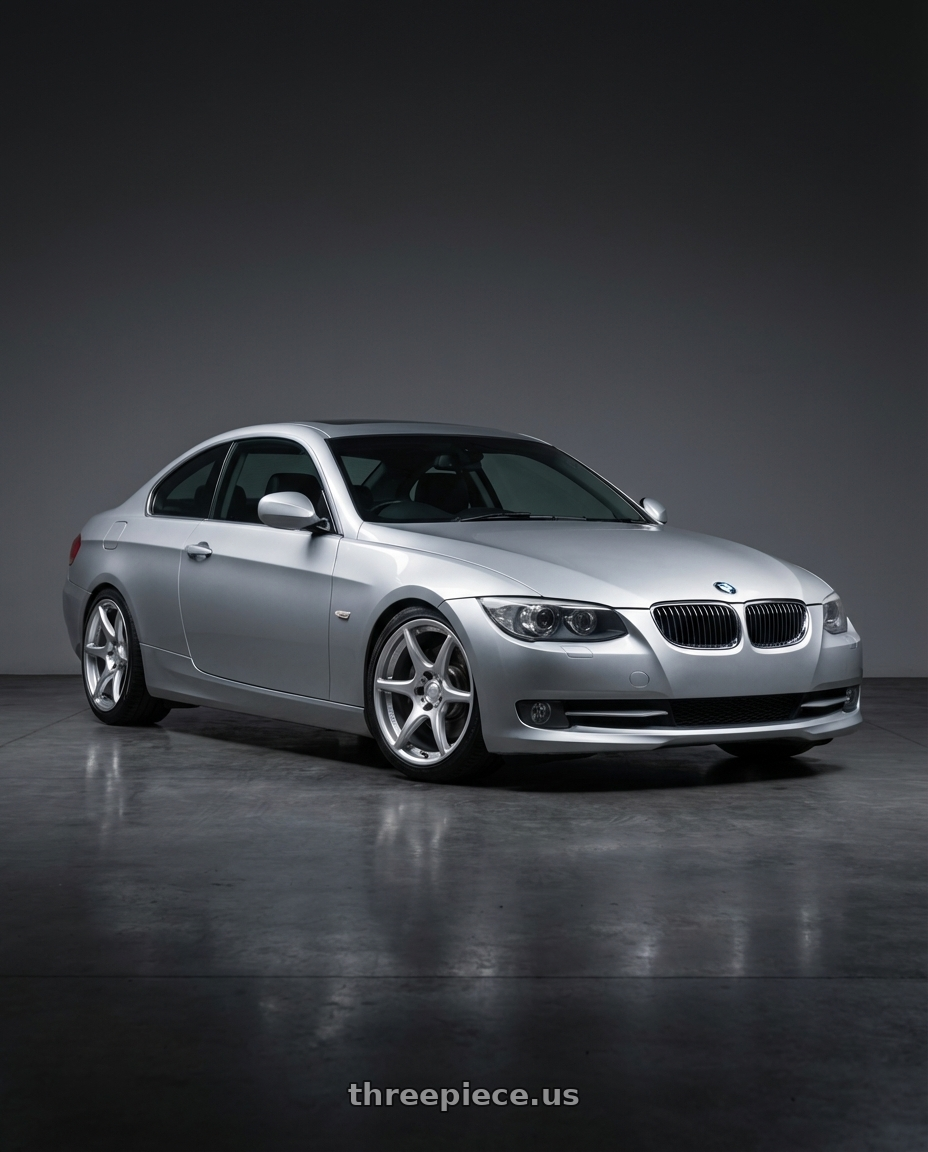 2012 BMW 3 Series E92 with Kansei K11S Tandem 5X120 18x8.5 35 Hyper Silver wheels