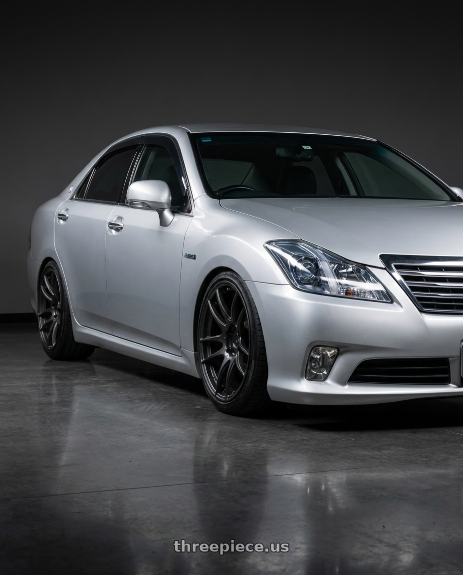 2010 Toyota Crown Hybrid with Ssr Gtx01 5x114.3 19x9.5+35  FLAT BLACK wheels