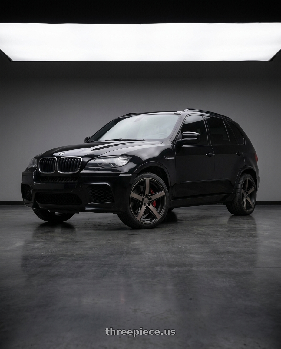2010 BMW x5M with Niche 1PC M271 TERAMO 5X120 20X11 +43 MATTE BLACK WITH DOUBLE DARK TINT FACE wheels