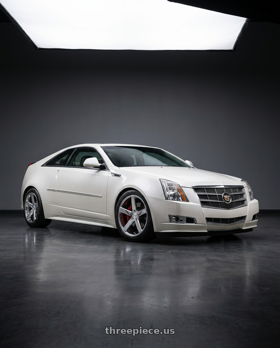 2012 Cadillac CTS 2-door coupe RWD with Niche 1PC M132 MILAN 5X120 20X8.5 +35 CHROME PLATED wheels