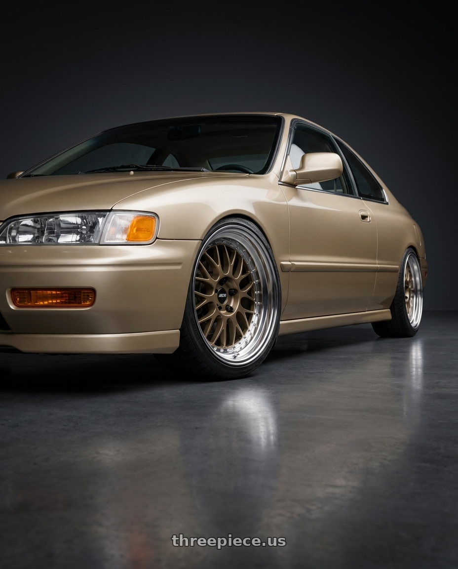 1994 Honda Accord with Work Meister M1 3p 4x114.3 16x7.5+37 O Disk Titanium Gold wheels
