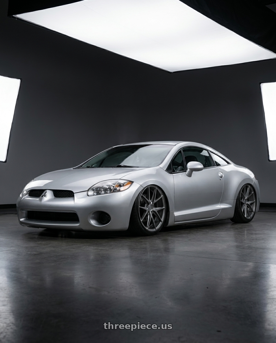 2010 Mitsubishi Eclipse with Niche 1PC M116 MISANO 5X114.3 19X8.5 +45 MATTE GUN METAL wheels