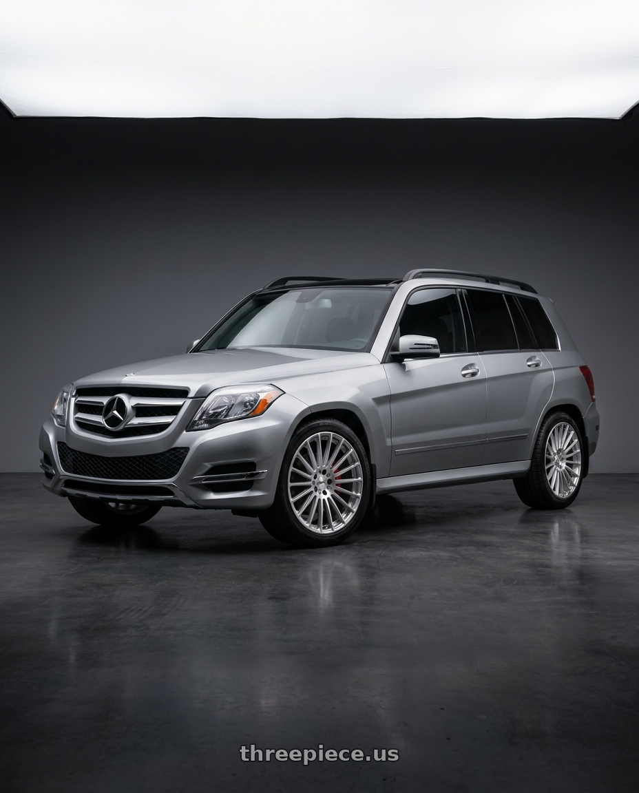 2015 Mercedes Benz GLK350 4MATIC with TSW TURBINA 5X112 20X9 +35 TITANIUM SILVER W/ MIRROR CUT FACE wheels