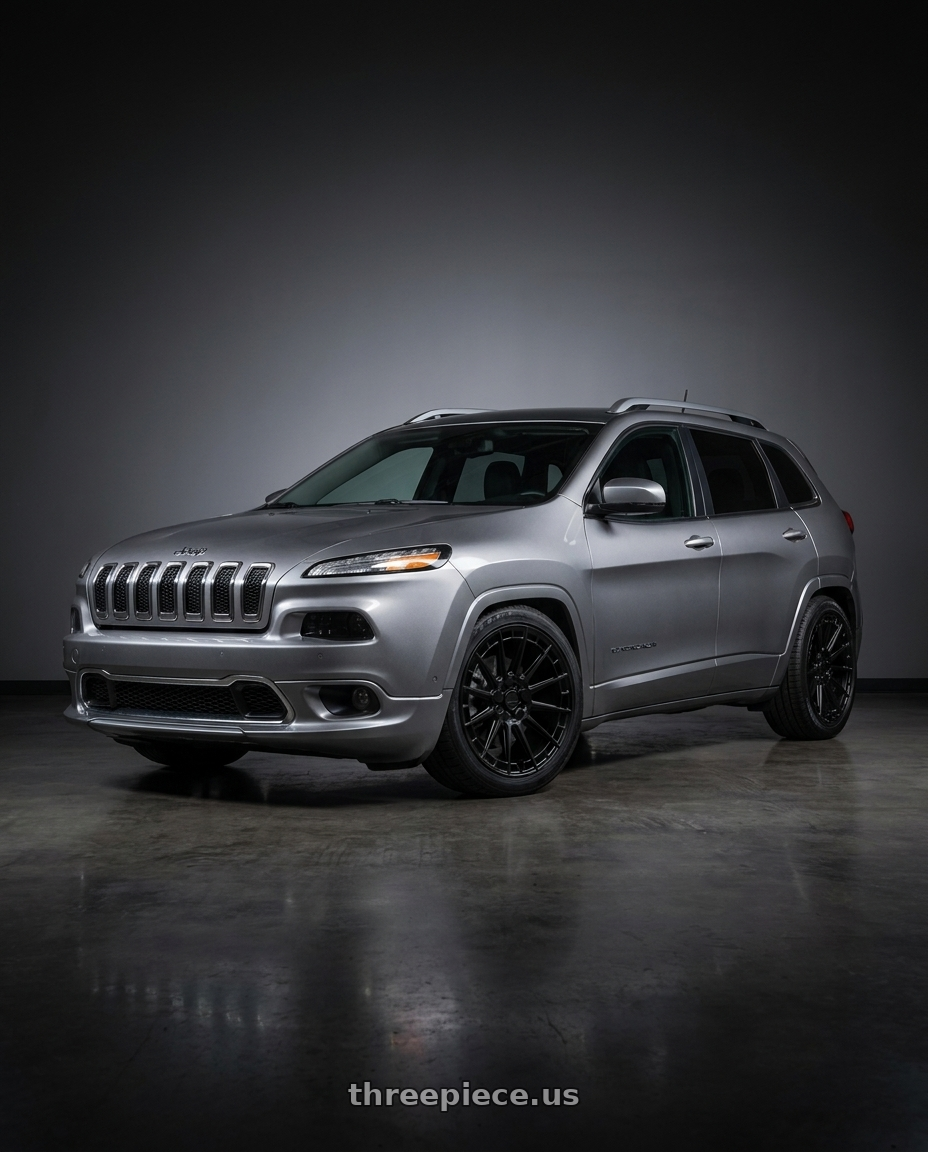 2017 Jeep Cherokee with KATANA RACING KR11 5x110 17x7.5 +40 Matte Black wheels