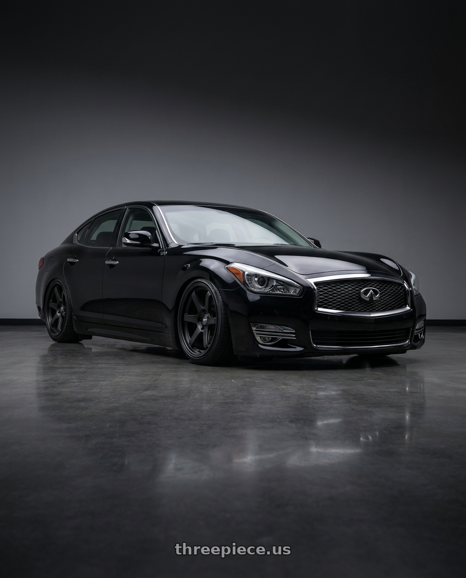 2016 Infiniti Q70 with ESR Wheels APEX SERIES AP6 5x114.3 19x9.5 +22 Matte Black wheels
