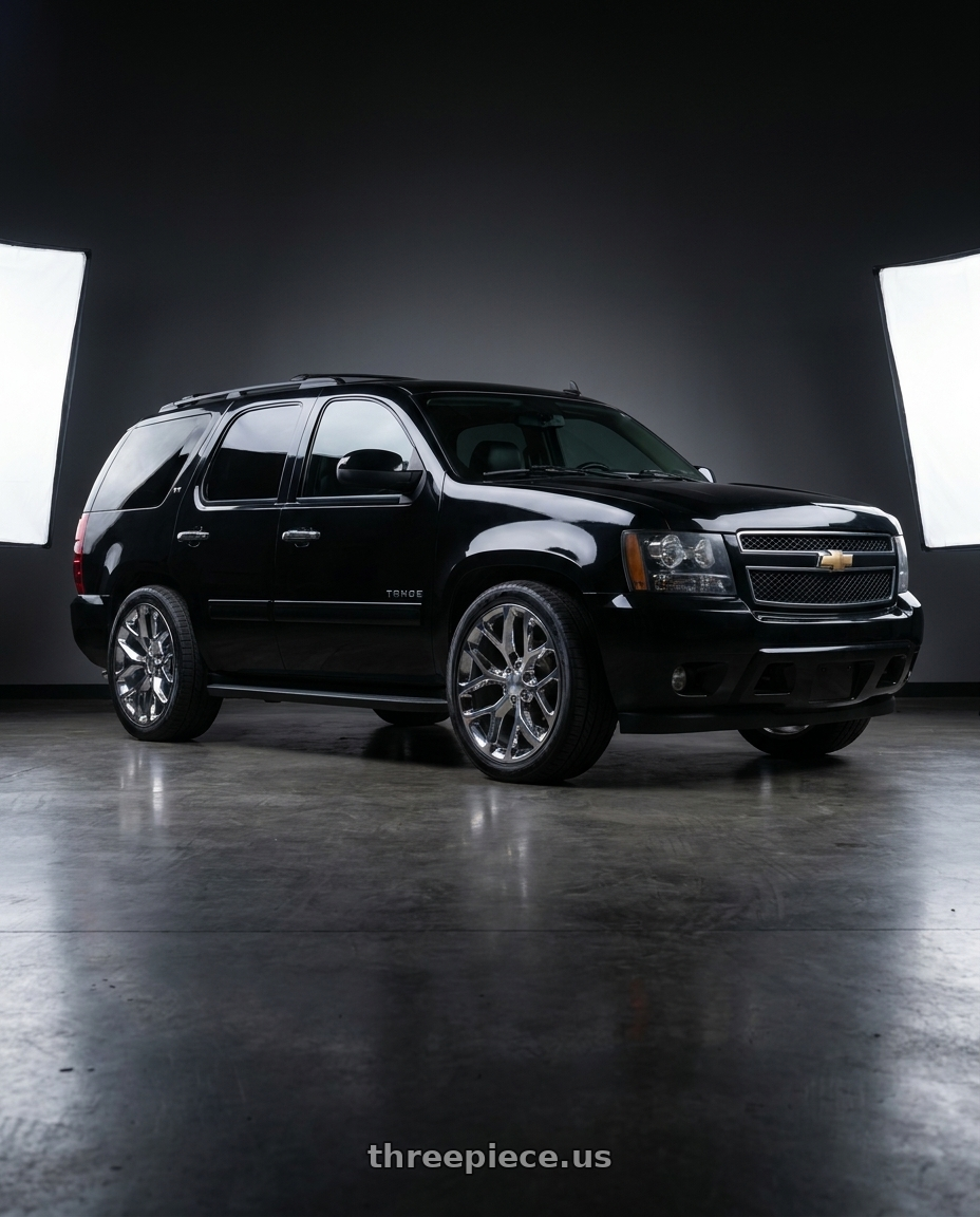 2013 Chevy Tahoe lt with OE Wheels CV98B 6x139.7 24x10+24 Chrome wheels