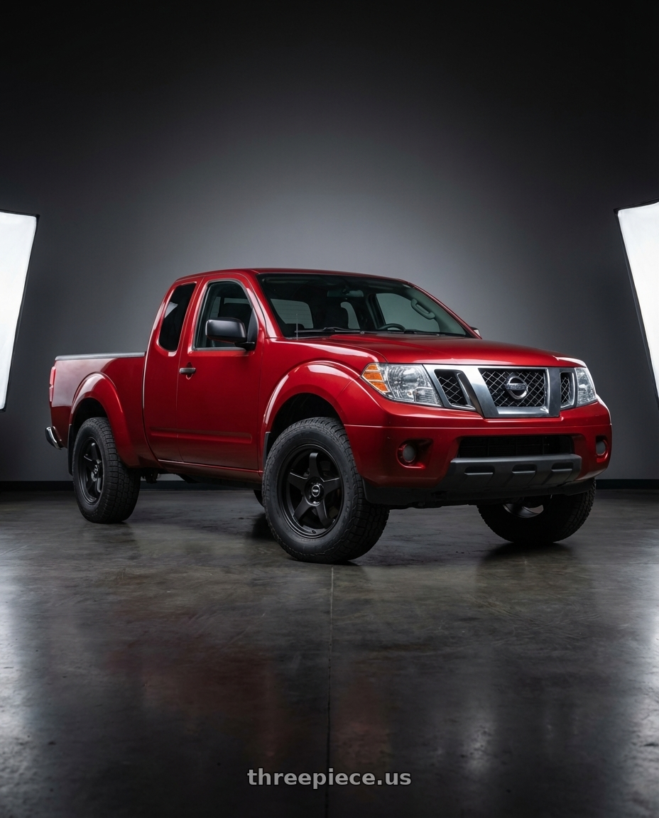 2012 Nissan frontier sv extended cab with Ns Wheels NS-M01 5x114.3 18x8.5 +35 Matte Black wheels