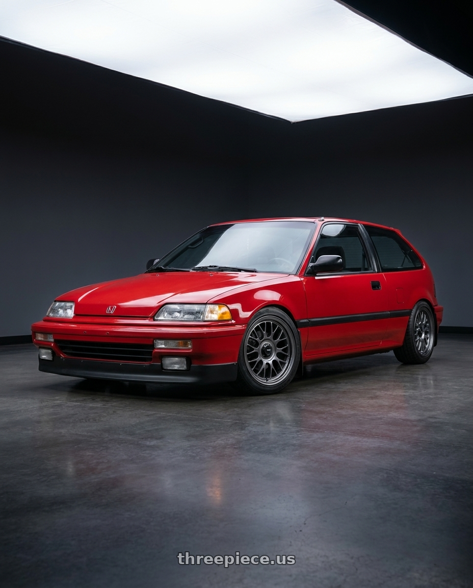 1990 Honda Civic with Konig MRK1 4X100 15x8 35 Hyper Carbon wheels
