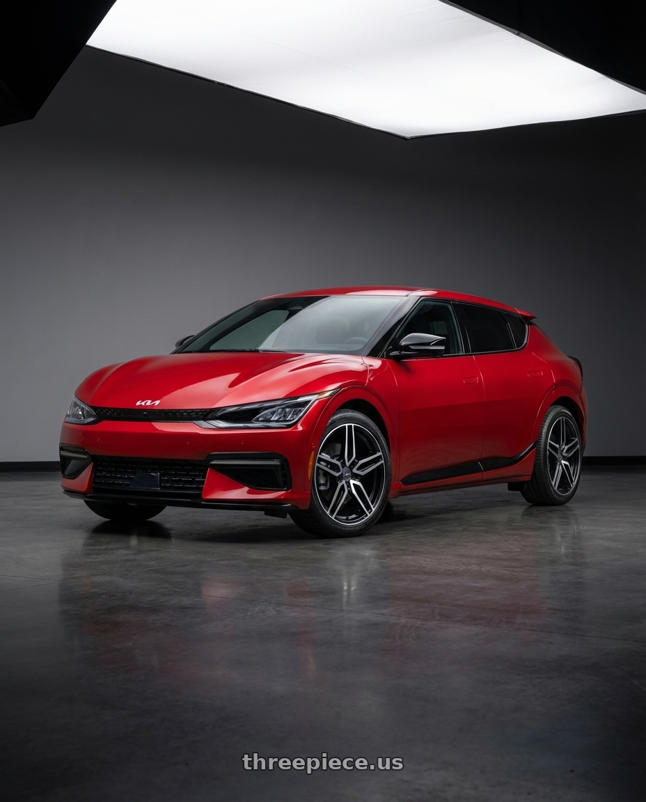 2024 kia ev6 with Enkei Victory 5x114.3 20x8.5+40 Black Machined wheels