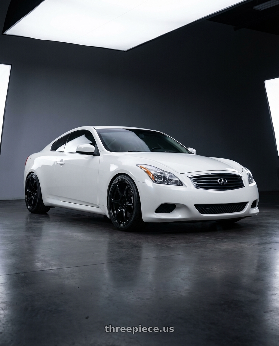 2014 Infiniti G37 Coupe with Advan RGII 5x114.3 19x10+35 Gloss Black wheels