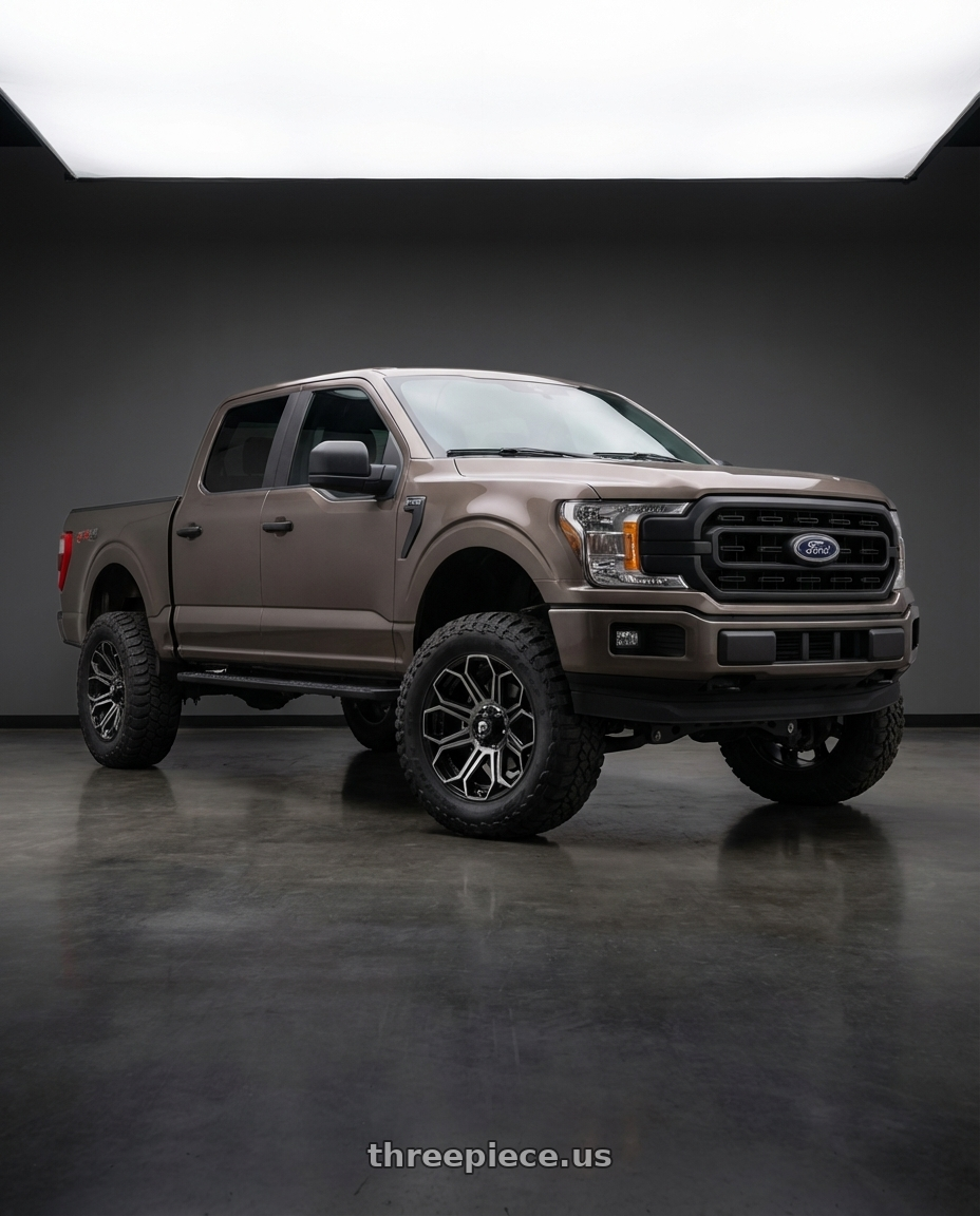 2019 Ford F-150 with Fuel 1PC D704 SIEGE 6X135 22X10 -18 GLOSS MACHINED DOUBLE DARK TINT wheels