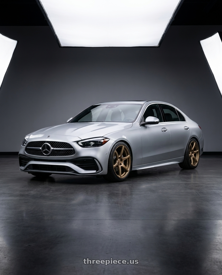 2022 Mercedes-Benz C-Class W206 with Kansei K11B Tandem 5X112 19x9.5 22 Bronze wheels