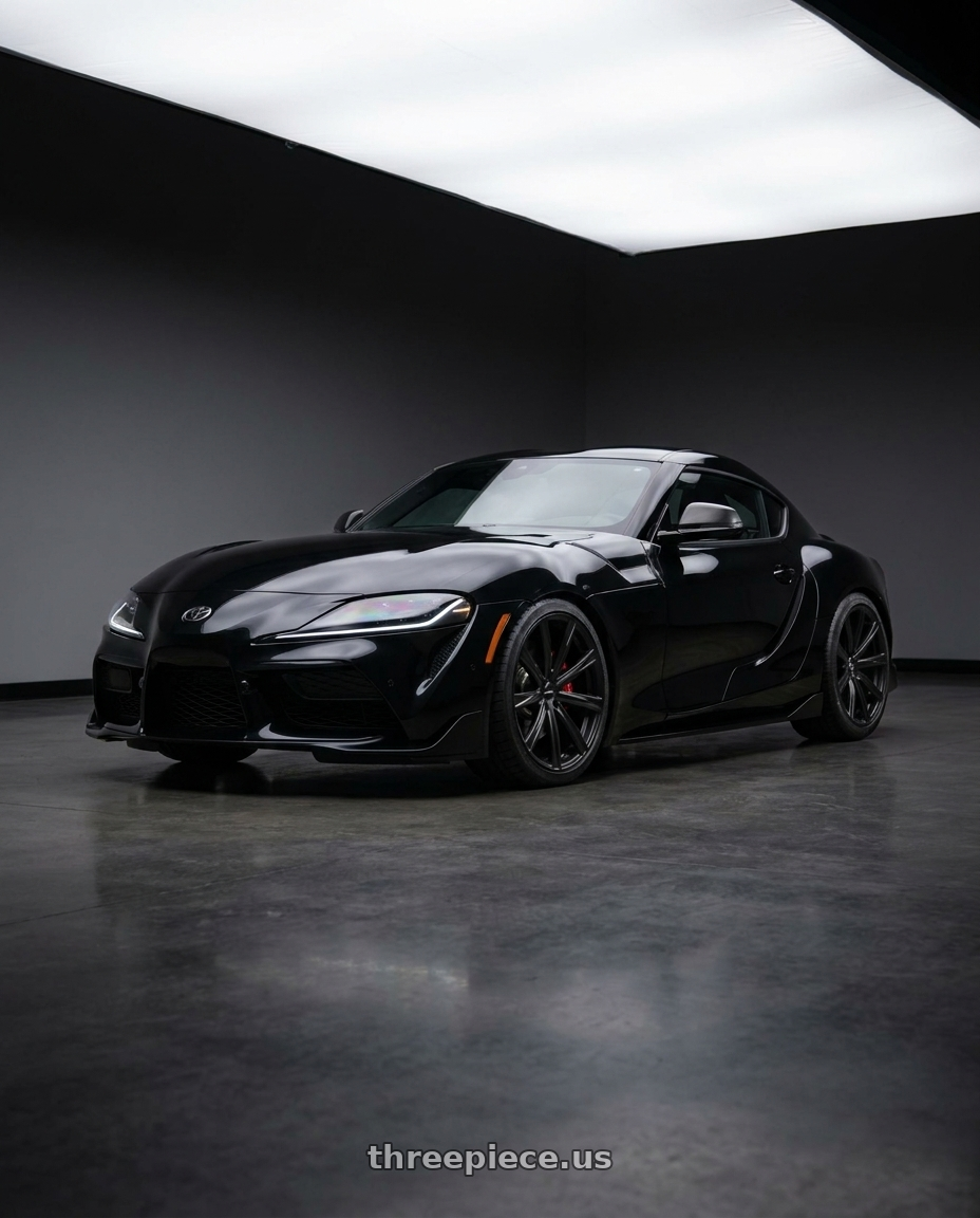 2021 Toyota GR Supra with Vision Street-Designs 471 Splinter 5x112 20x9+25 Satin Black wheels