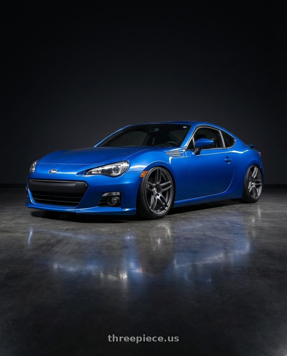 2017 Subaru BRZ with Niche 1PC M105 NR6 5X100/5X114.3 18X8 +40 MATTE GUN METAL wheels