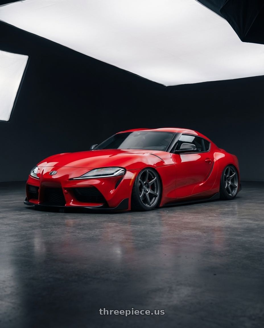 2023 Toyota GR Supra with Kansei K11G Tandem 5X112 19x9.5 22 Gunmetal wheels